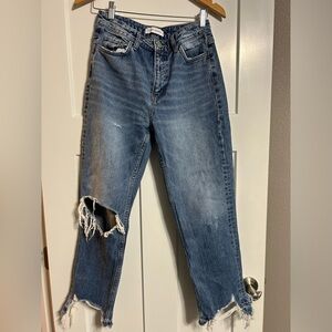 Flying Monkey Blue Distressed Boyfriend Jeans